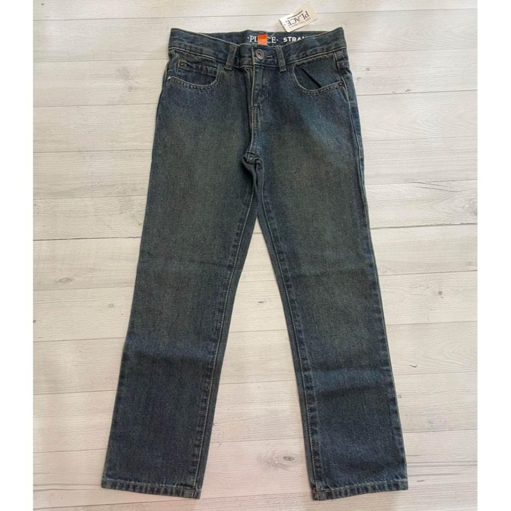 the childrens place boys denim straight leg jeans size 7 NEW